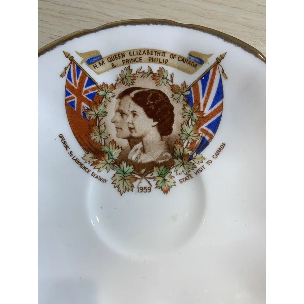 Jason Bone China Saucer Opening St. Lawrence Seaway State Visit To Canada 1959